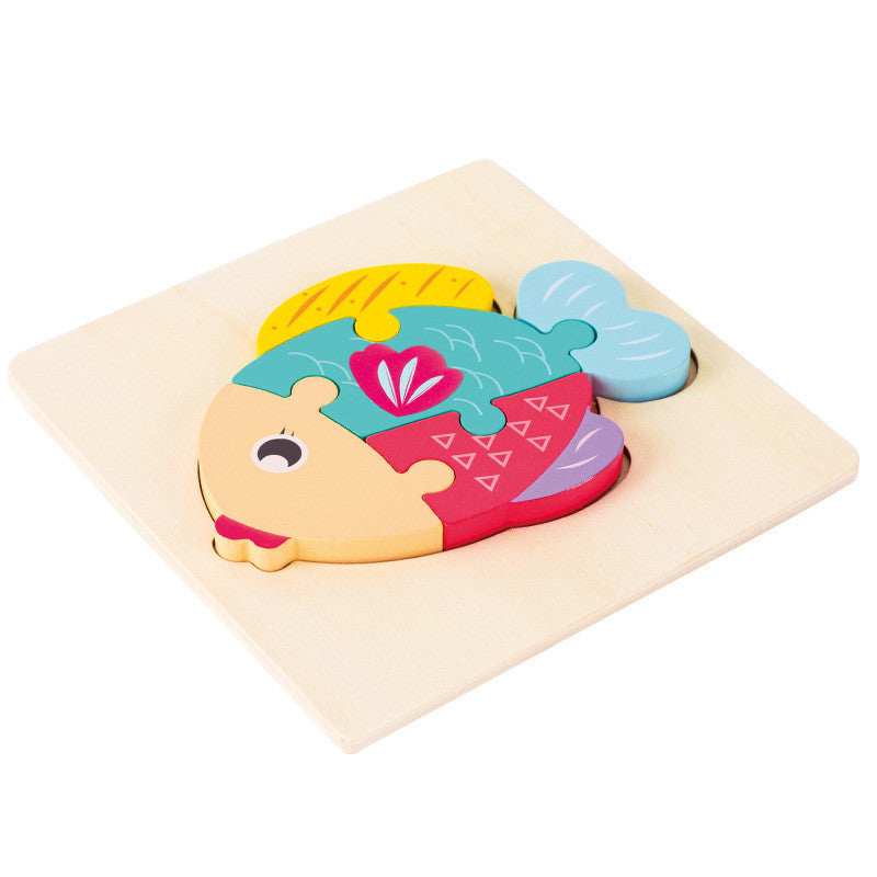 Large 3D Wooden Child's Colorful Puzzle